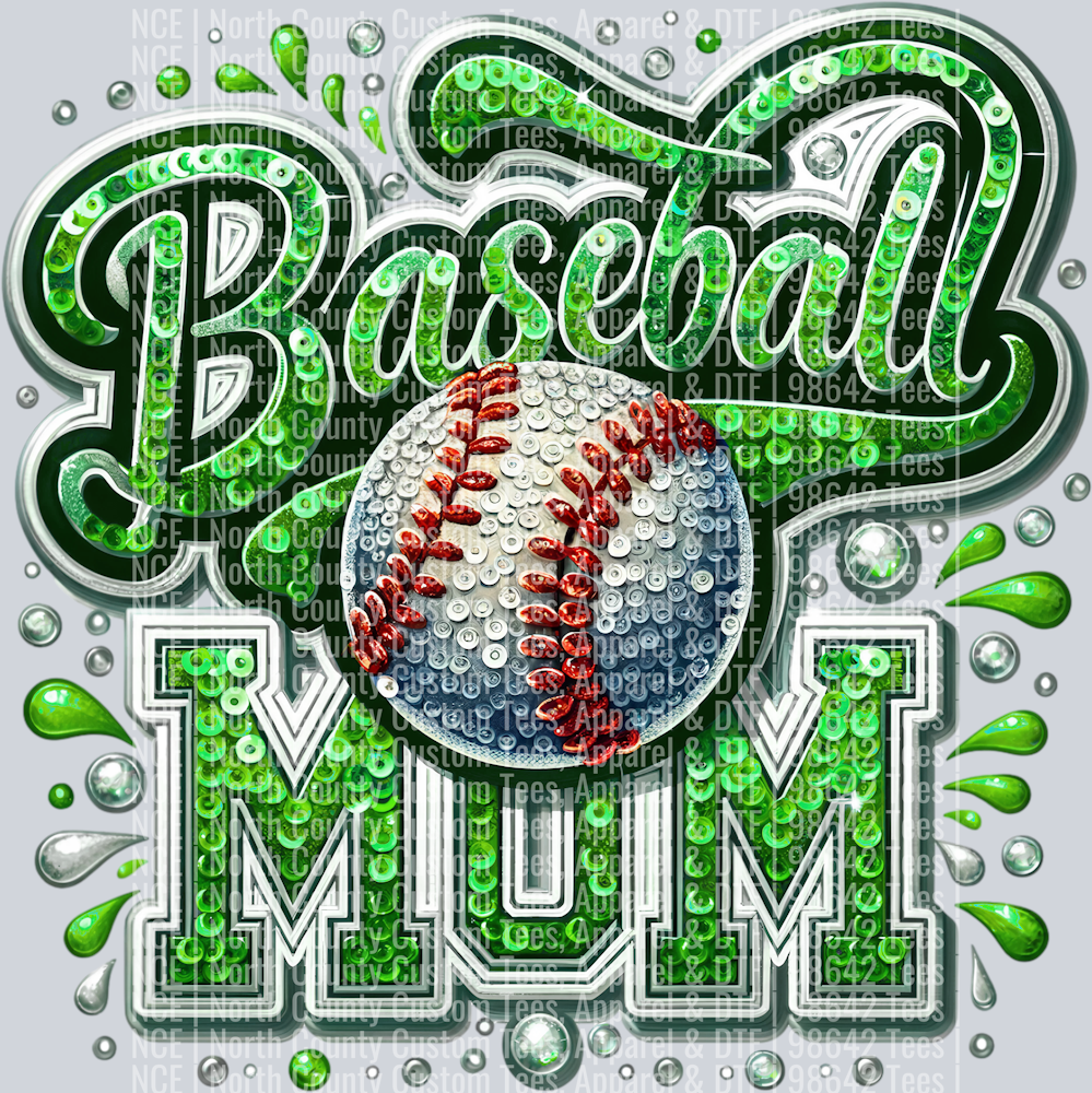 Baseball Mom 1 Green