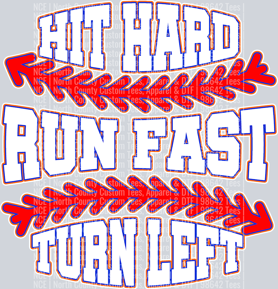 Baseball Hit Hard Run Fast Turn Left -08