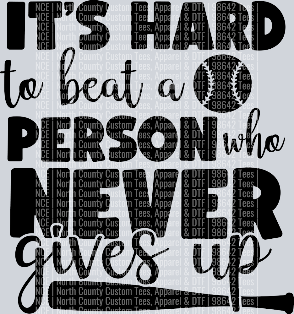 Baseball Person who Never Gives Up-90