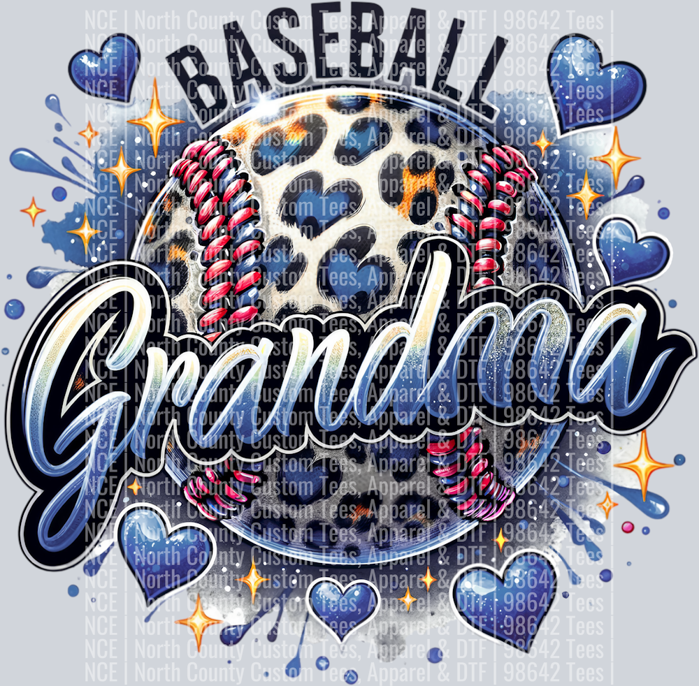 Baseball Grandma 1 Navy Blue