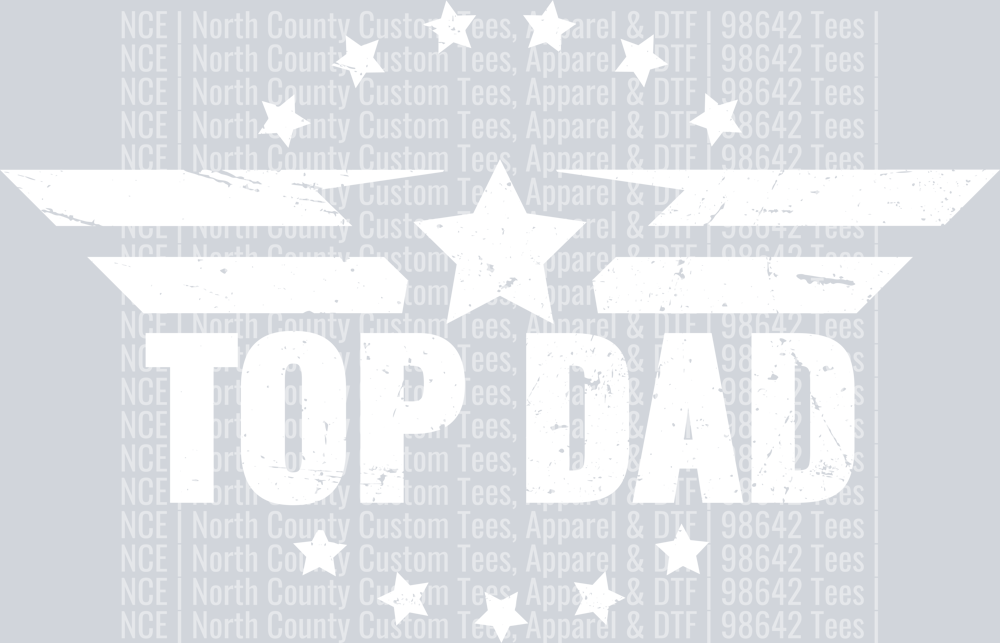 Top Dad - WHITE - Grunge