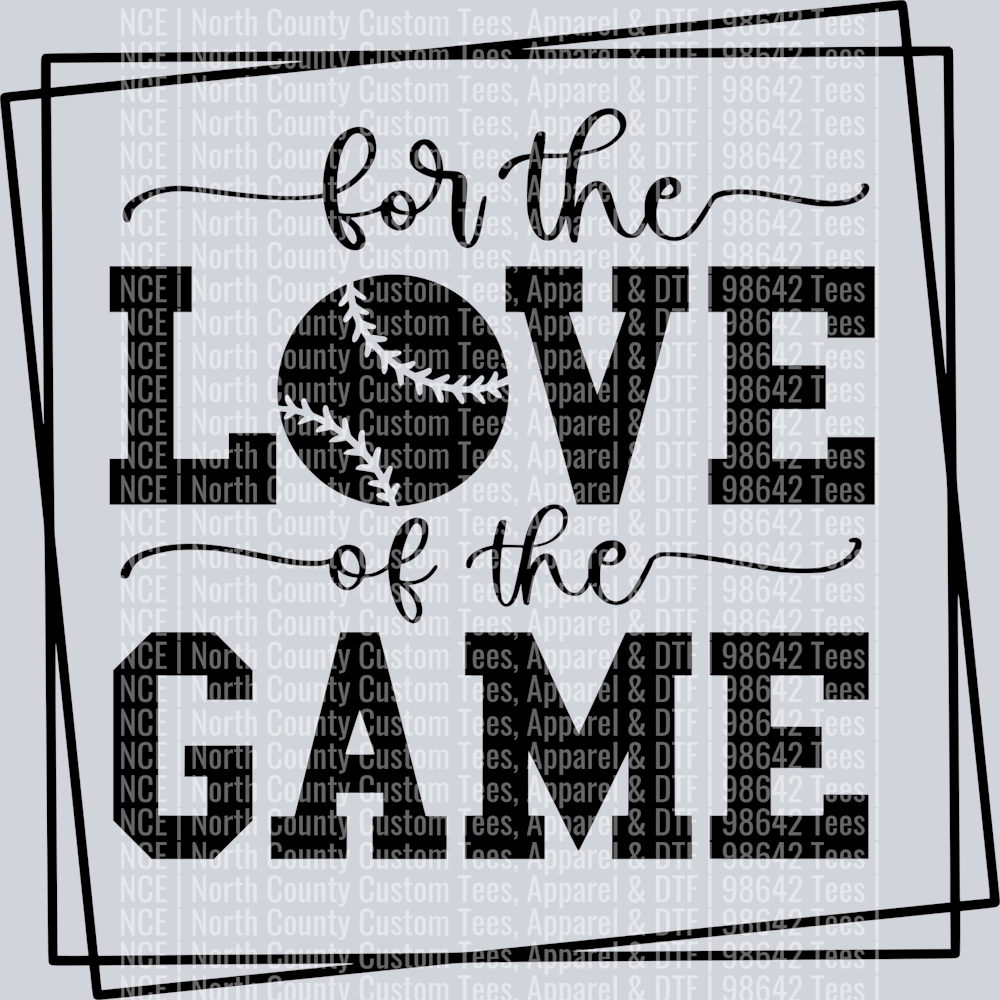 for the love of the game