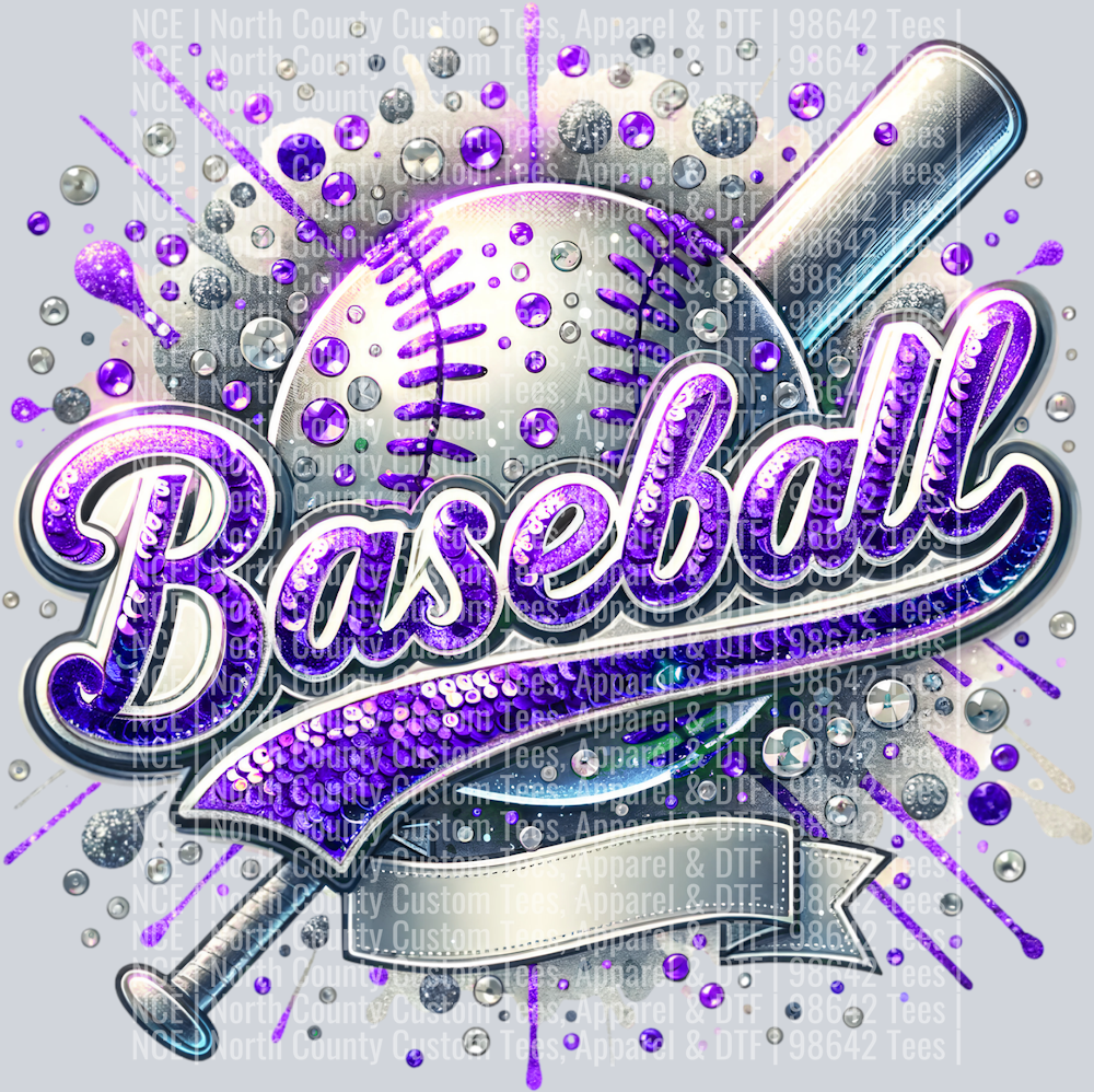 Baseball Blank 3 Purple