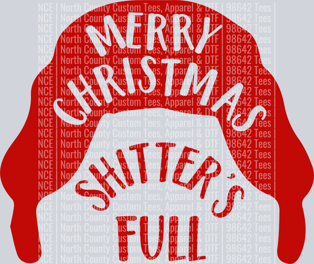merry christmas shitters full red