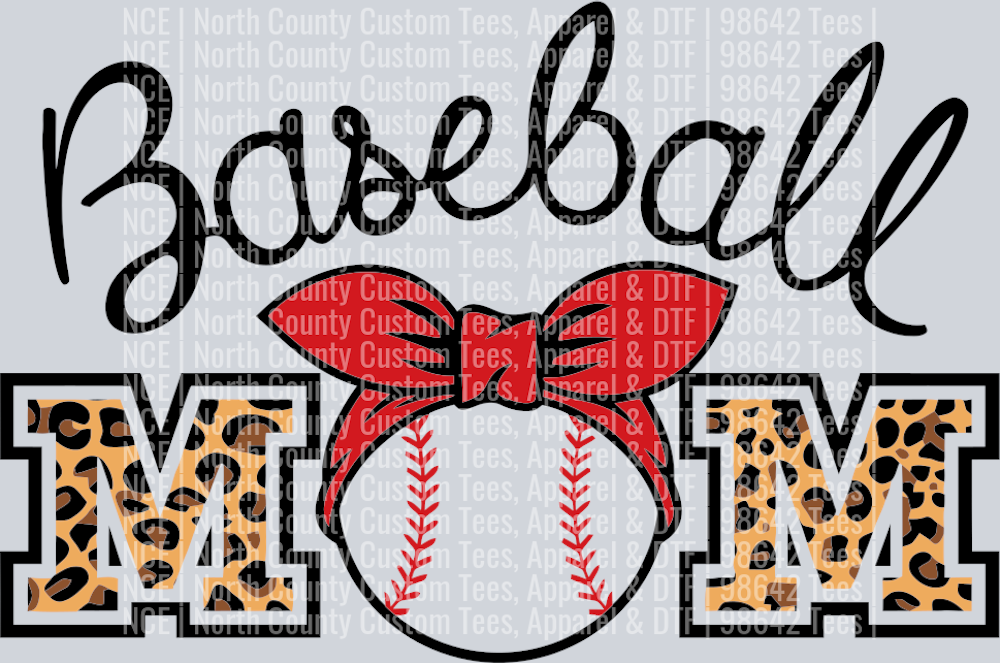 Baseball Mom Cheetah Red Ribbon6