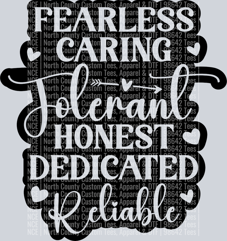 Fearless caring tolerant honest dedicated reliable-01