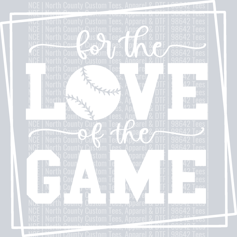 for the love of the game-WHITE