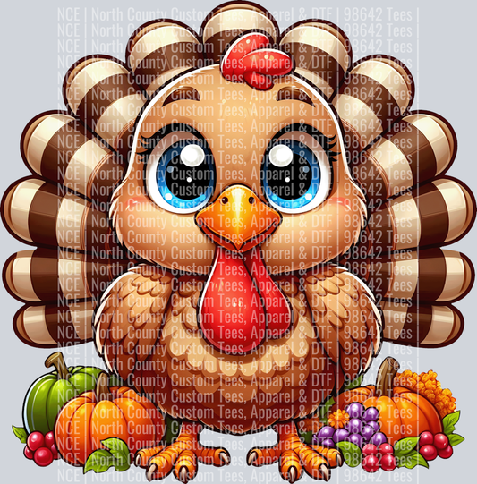 Cute Cartoon Thanksgiving turkey 14