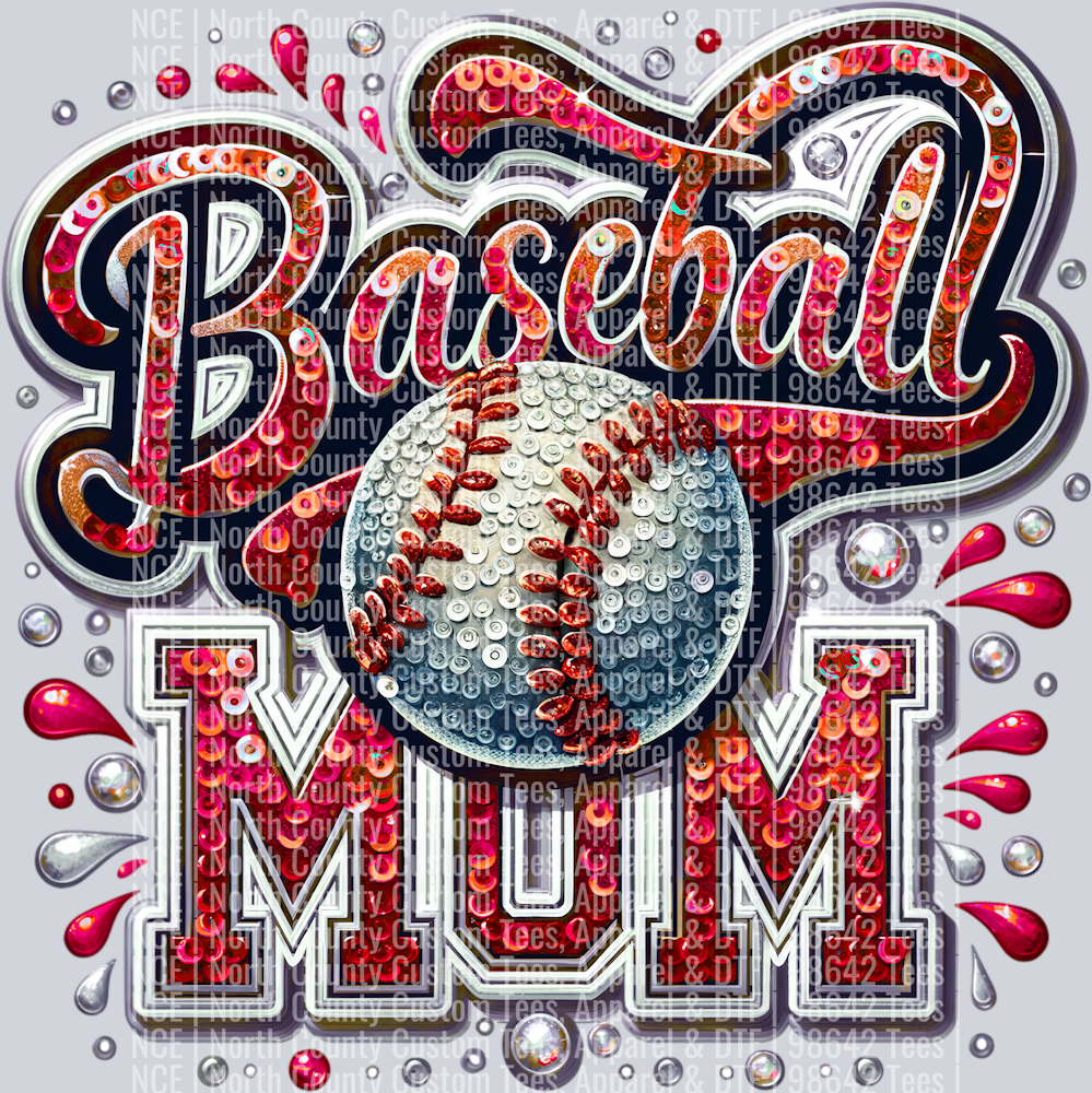 Baseball Mom 1 Red