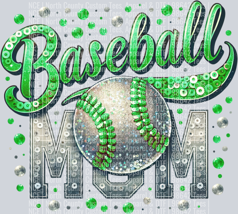 Baseball Mom 2 Green