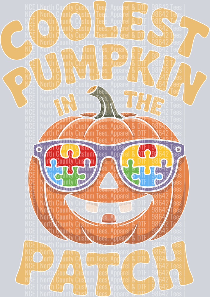 Coolest Pumpkin - Autism - Colored