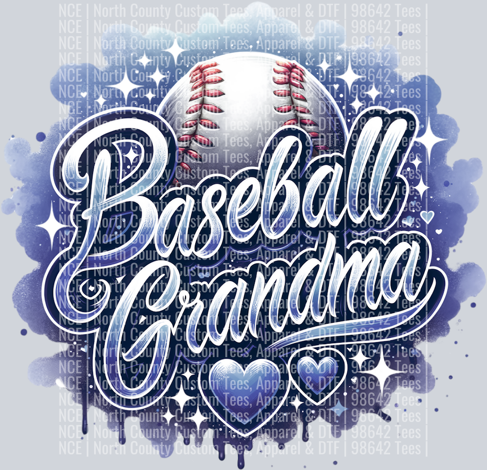 Baseball Grandma 2 Navy Blue