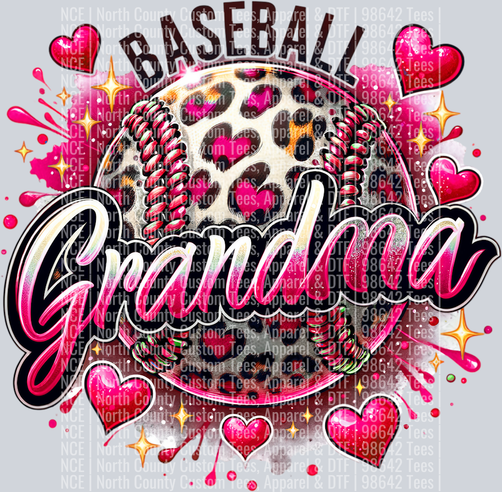 Baseball Grandma 1 Red