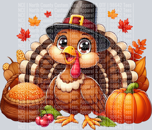 Cute Cartoon Thanksgiving turkey 20