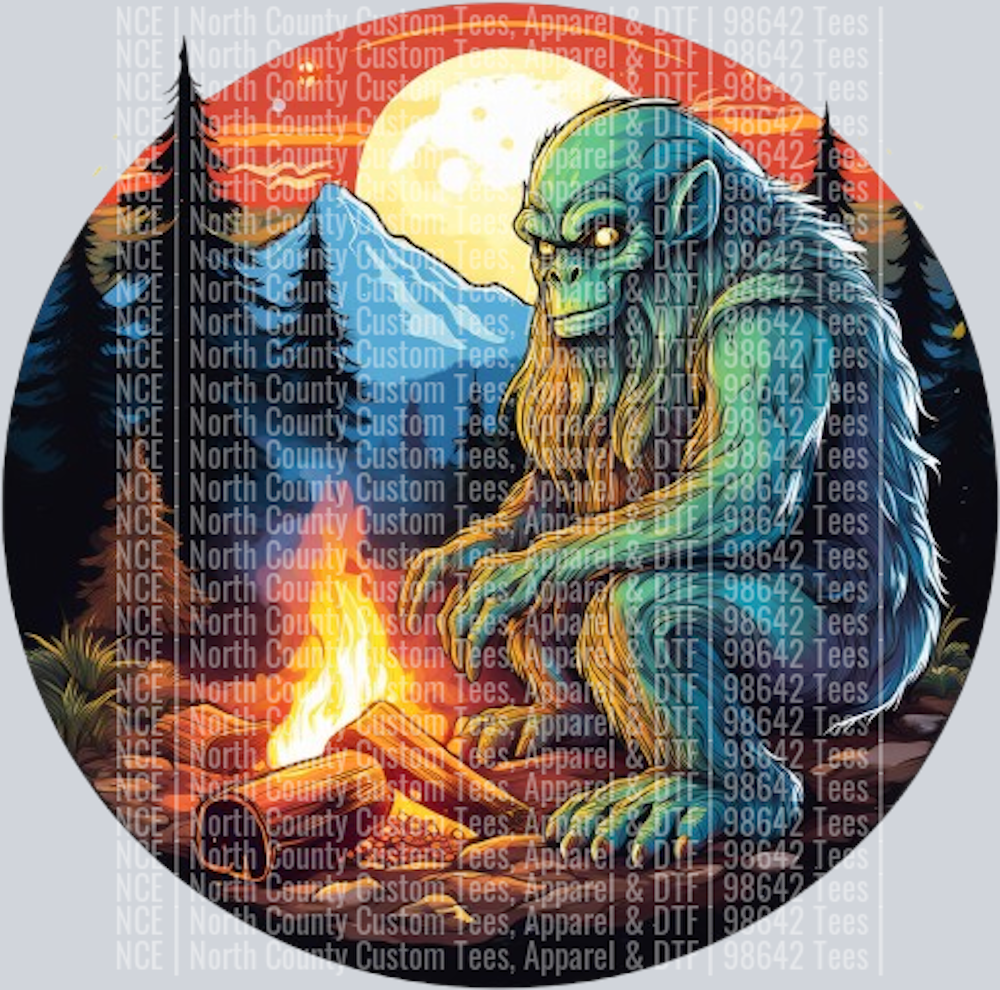 Bigfoot and Alien Camping Fire (1)