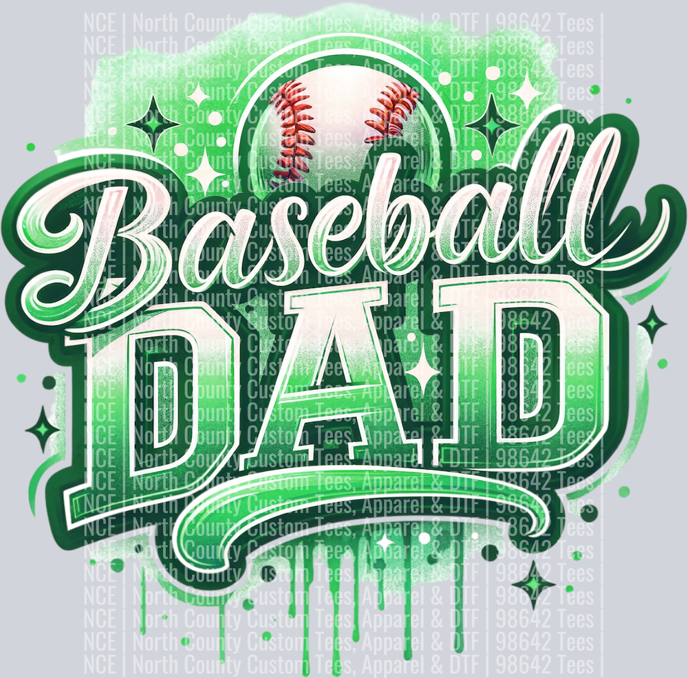 Baseball Dad 1 Green