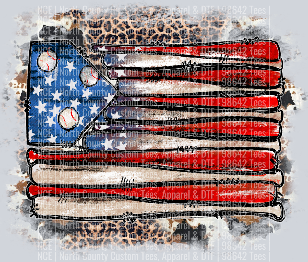 Baseball American Flag