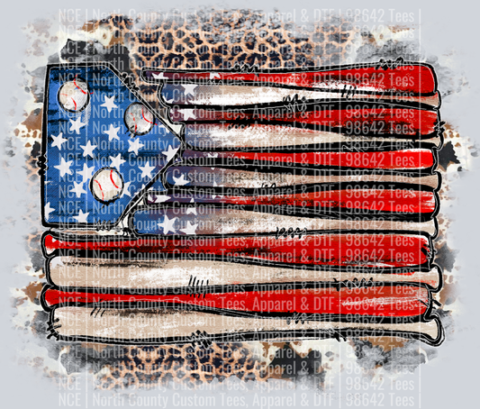 Baseball American Flag