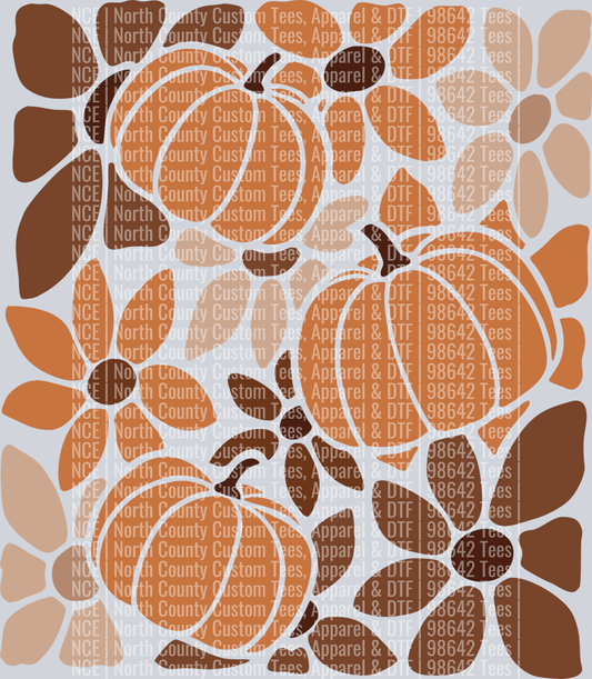 Boho Floral Fall Png, Pumpkin Season 01
