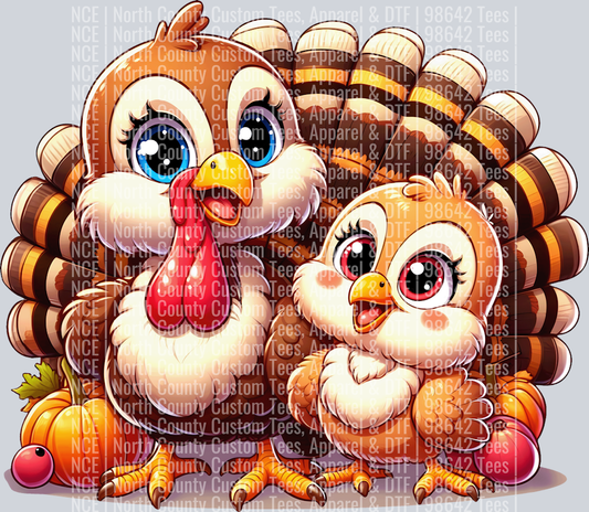 Cute Cartoon Thanksgiving turkey 6