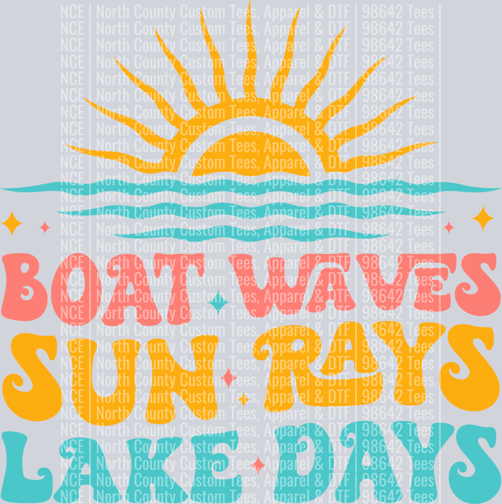 Boat Waves Sun Rays