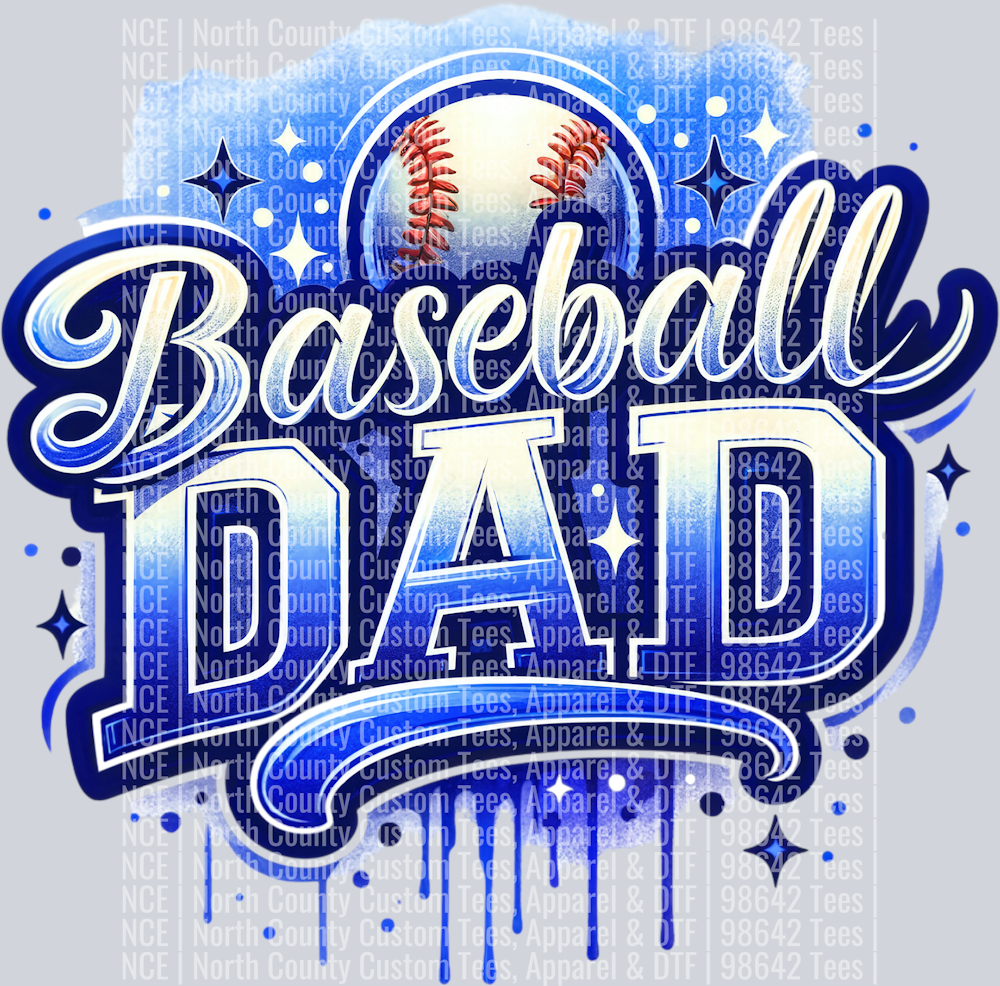Baseball Dad 1 Blue