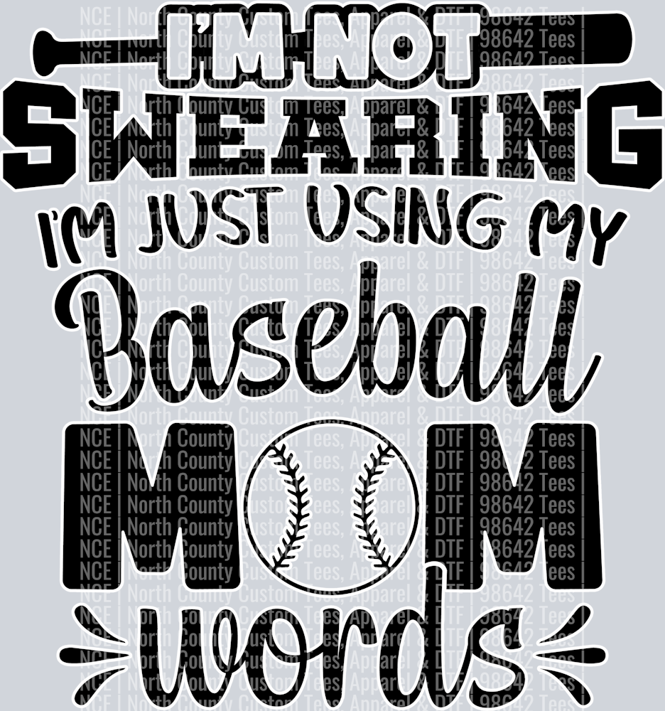 Baseball Baseball Mom Words-69