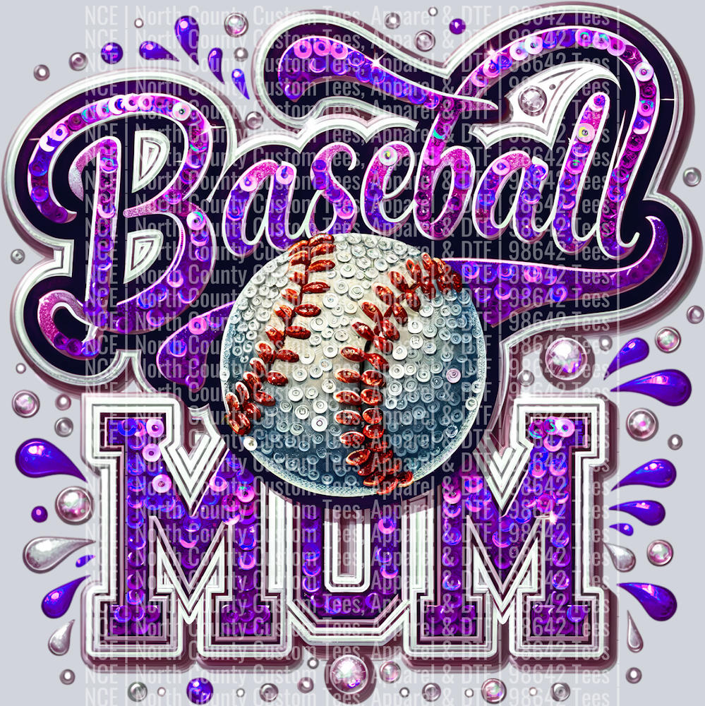 Baseball Mom 1 Purple