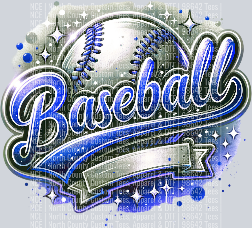 Baseball Blank 4 Blue
