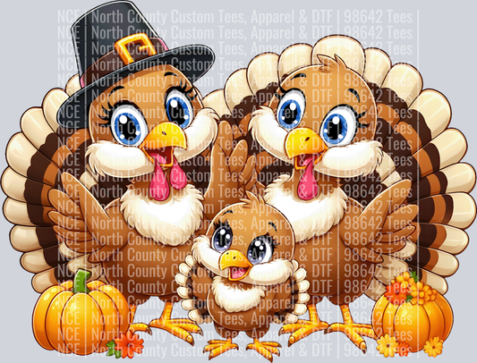 Cute Cartoon Thanksgiving turkey 2