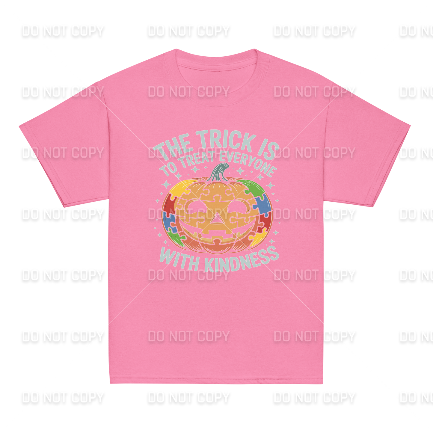 Autism Awareness - The Trick is to Treat Everyone with Kindness T-Shirt - Youth & Adult Sizes