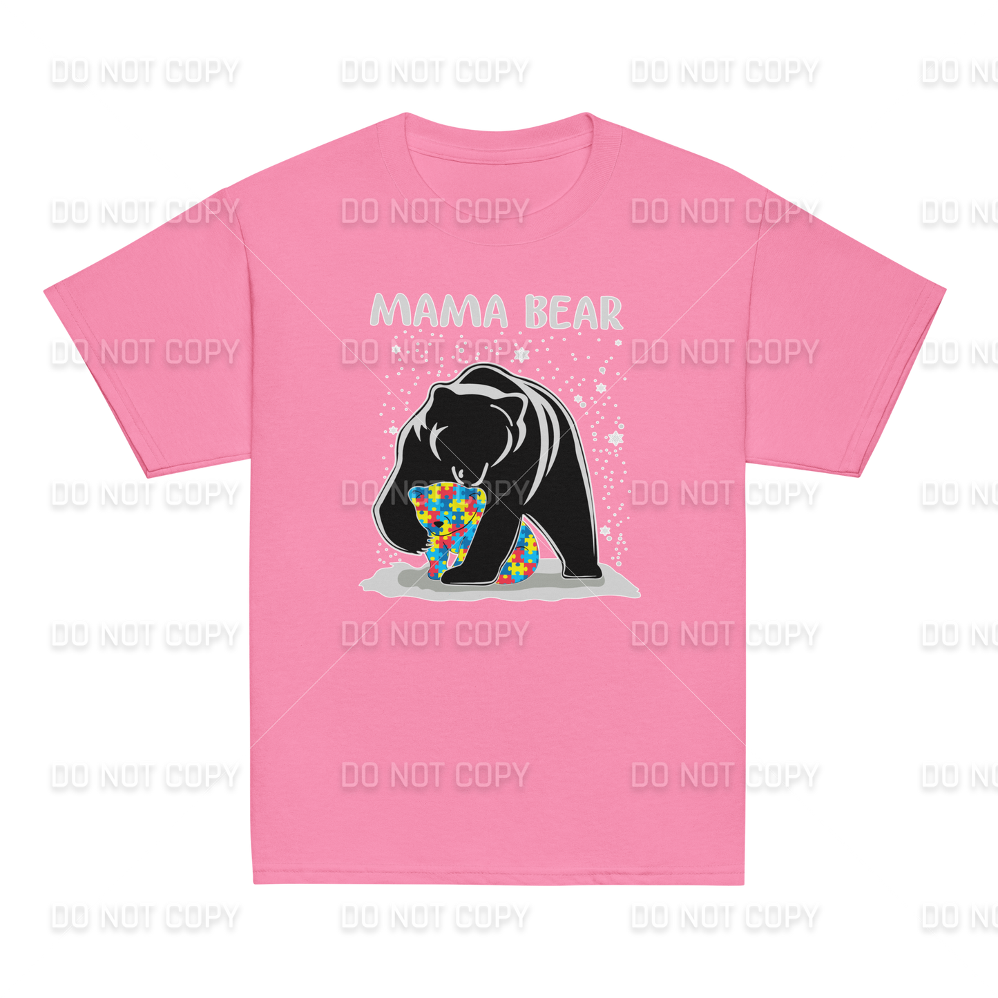 Autism Awareness - Autism Mama Bear T-Shirt - Youth & Adult Sizes