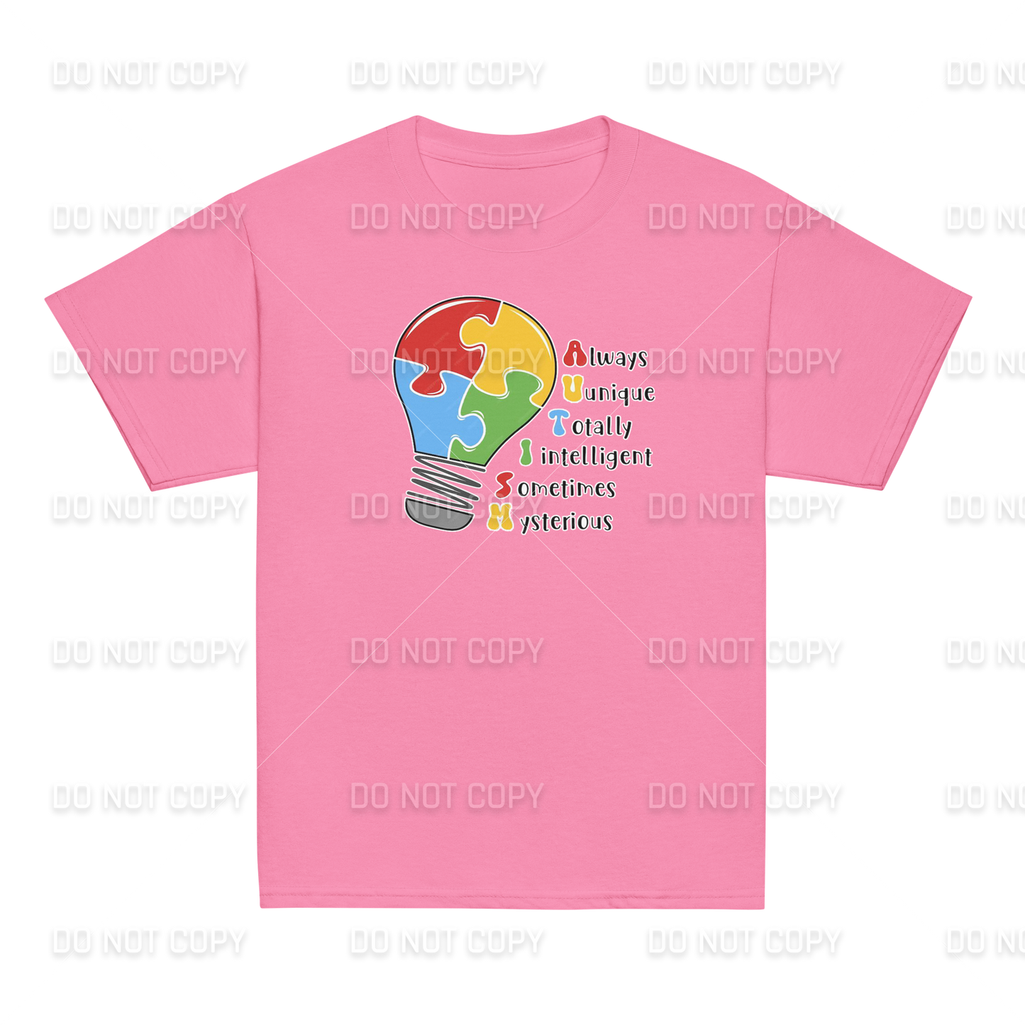 Autism Awareness - Autism Bulb T-Shirt - Youth & Adult Sizes