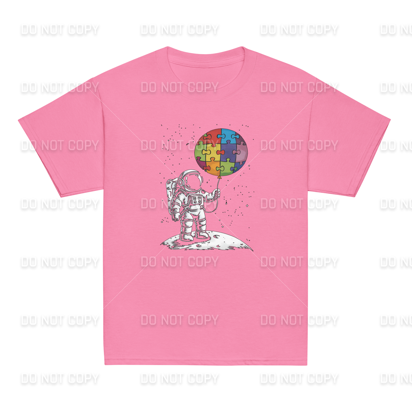 Autism Awareness - Astronaut Space Balloon T-Shirt - Youth & Adult Sizes