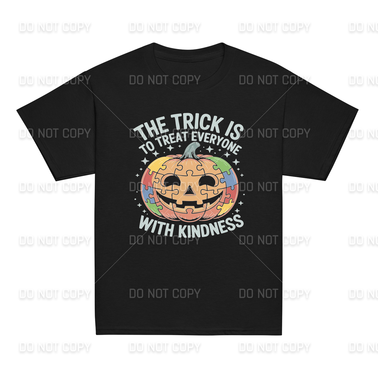 Autism Awareness - The Trick is to Treat Everyone with Kindness T-Shirt - Youth & Adult Sizes