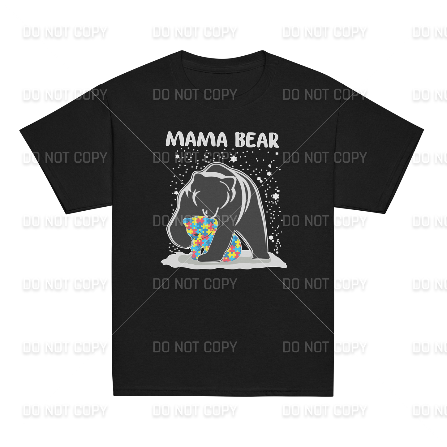 Autism Awareness - Autism Mama Bear T-Shirt - Youth & Adult Sizes