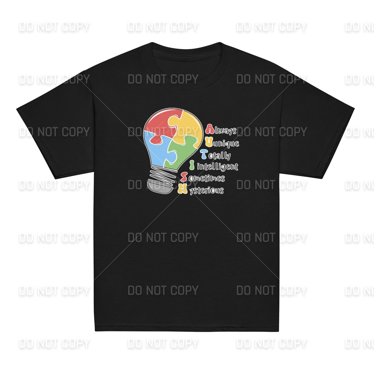 Autism Awareness - Autism Bulb T-Shirt - Youth & Adult Sizes