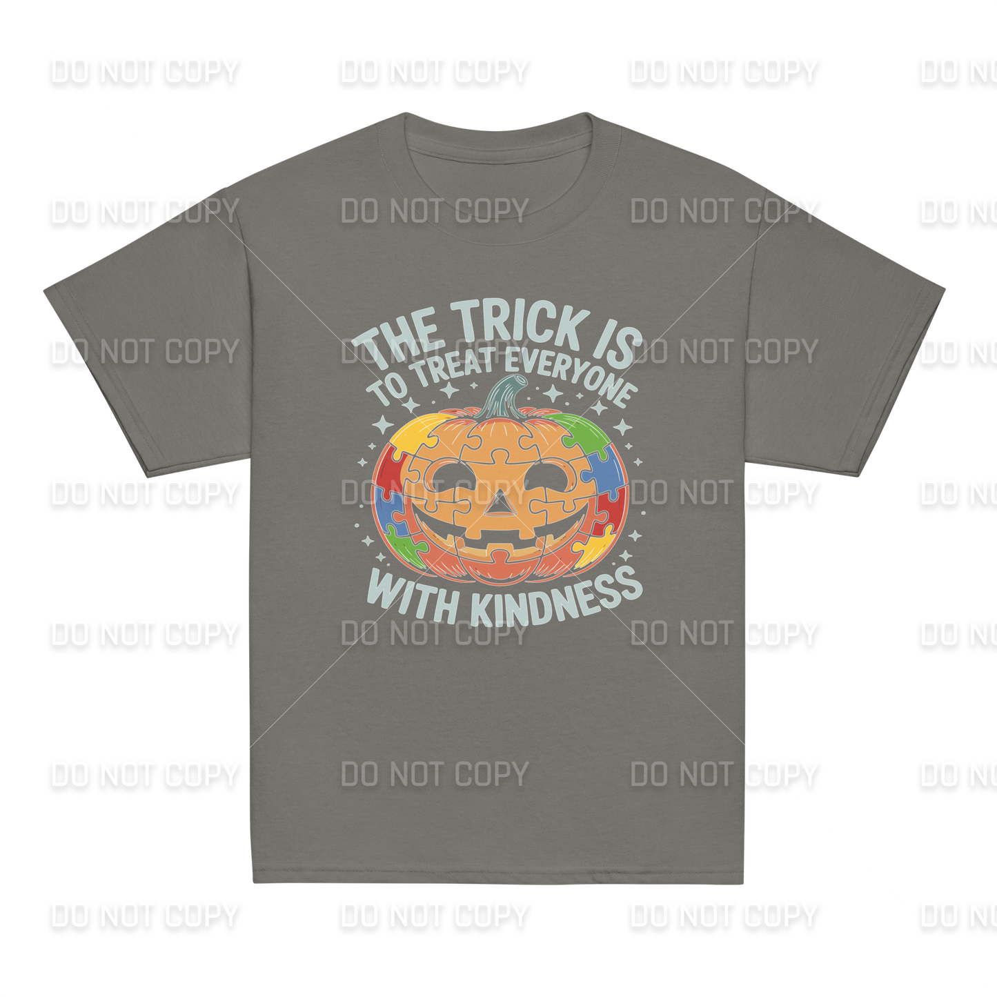 Autism Awareness - The Trick is to Treat Everyone with Kindness T-Shirt - Youth & Adult Sizes