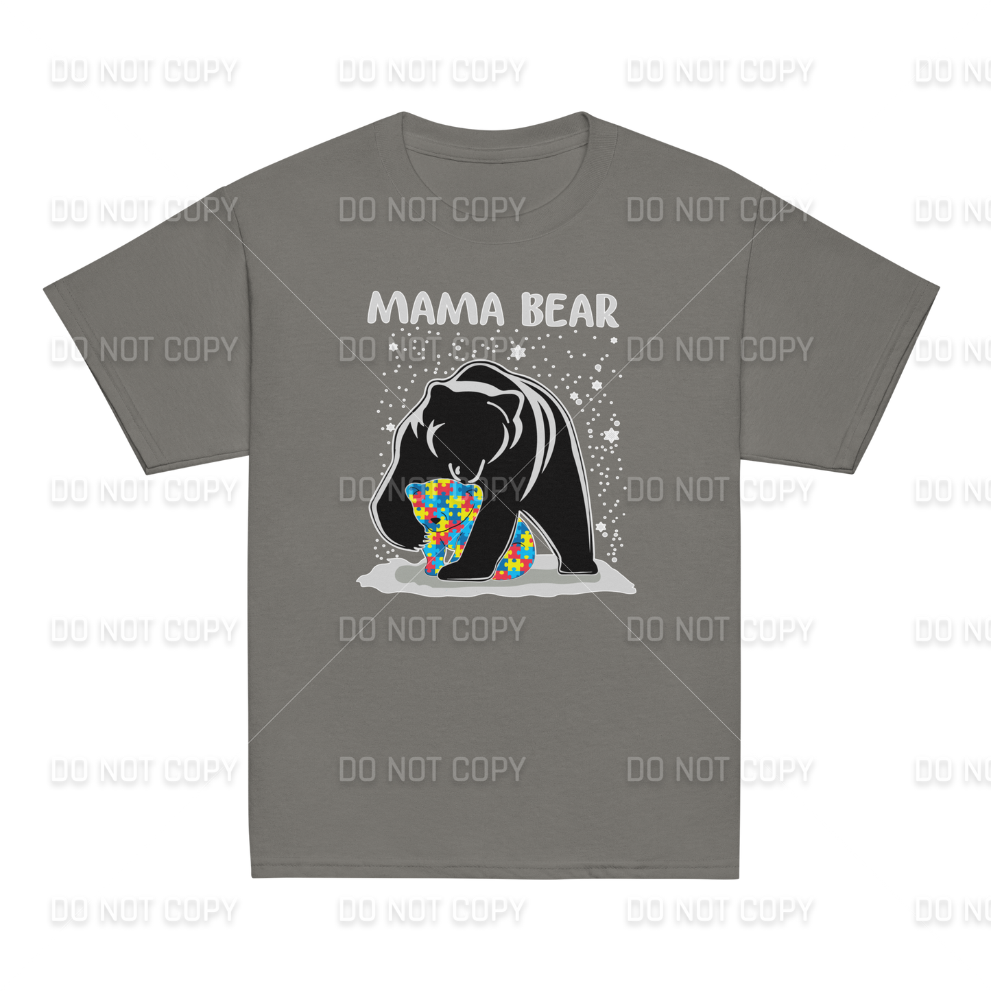 Autism Awareness - Autism Mama Bear T-Shirt - Youth & Adult Sizes