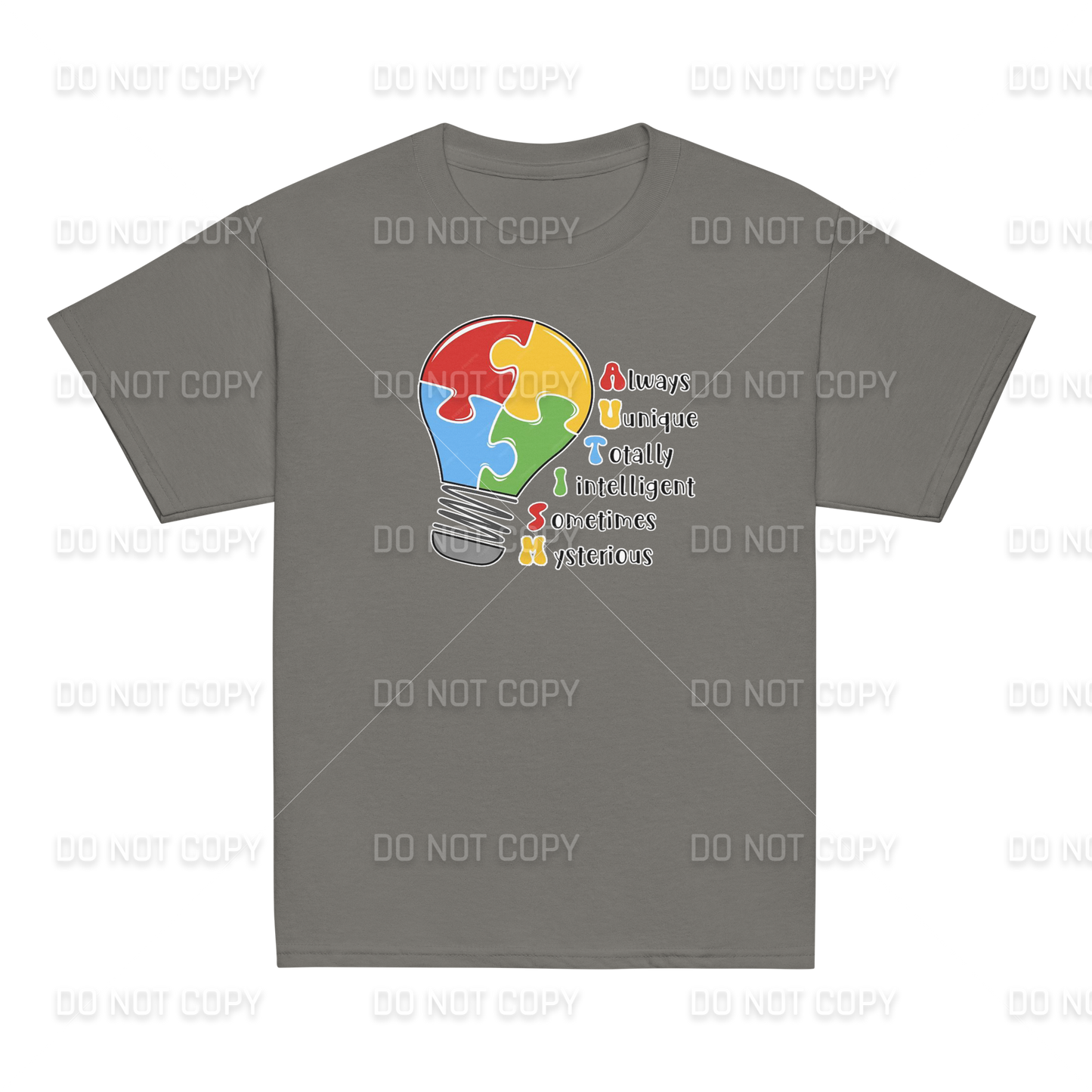Autism Awareness - Autism Bulb T-Shirt - Youth & Adult Sizes