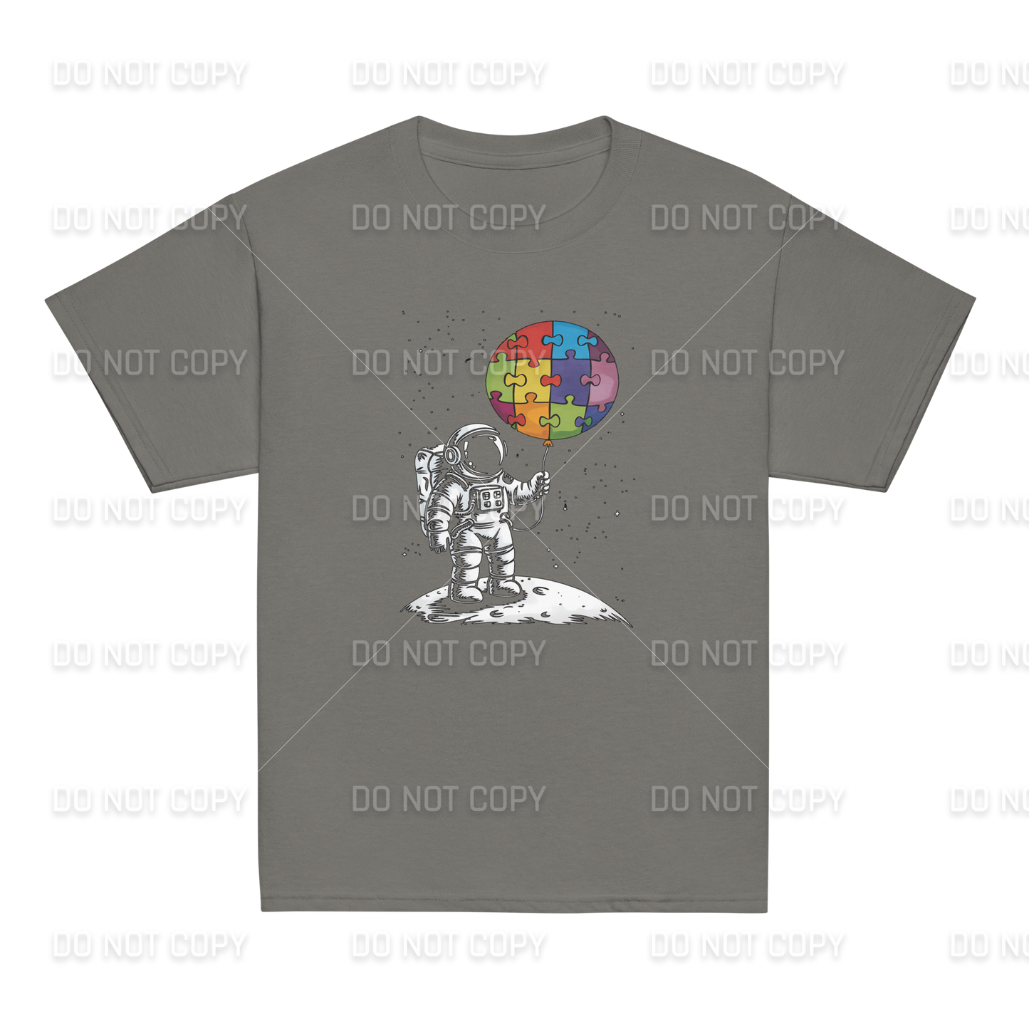 Autism Awareness - Astronaut Space Balloon T-Shirt - Youth & Adult Sizes