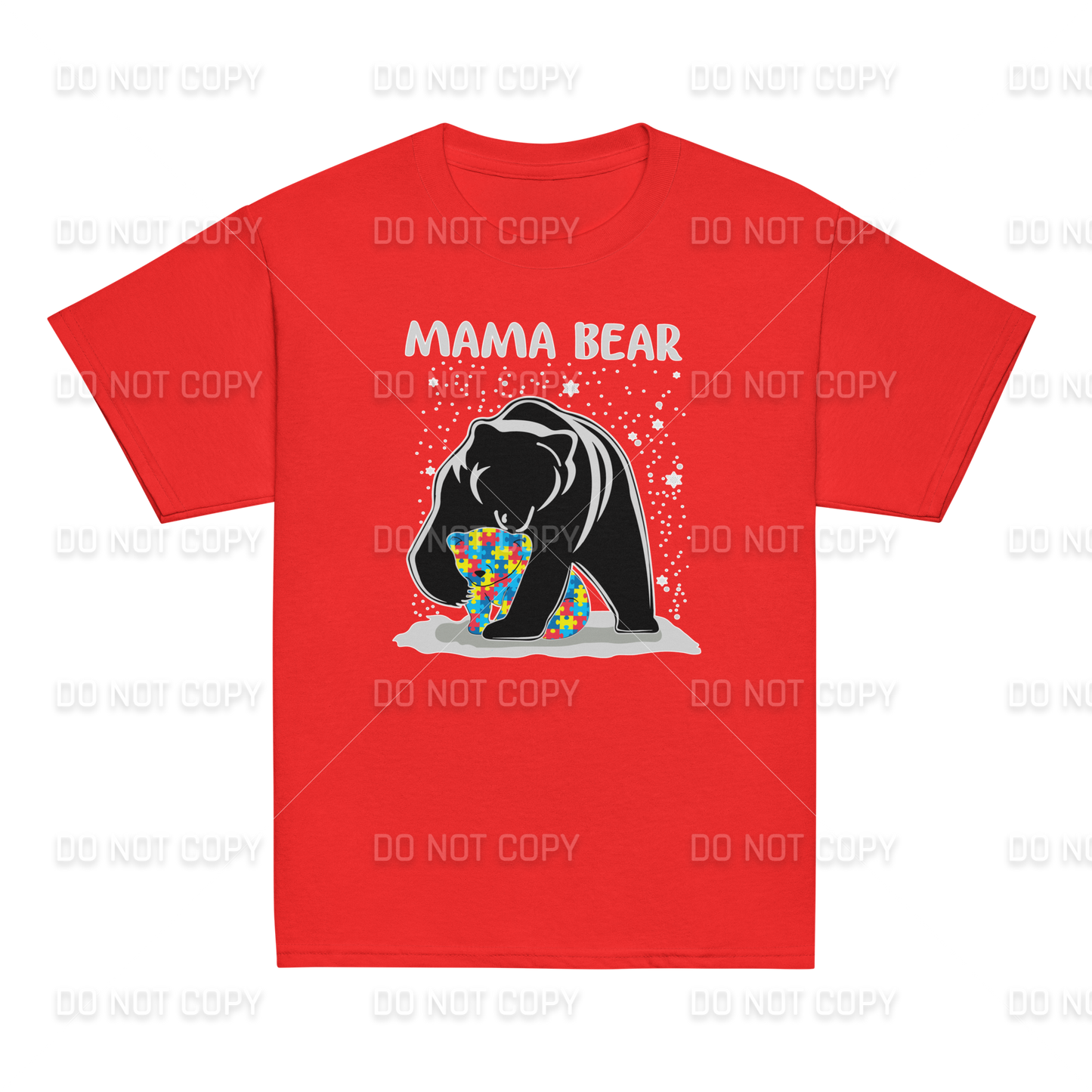 Autism Awareness - Autism Mama Bear T-Shirt - Youth & Adult Sizes