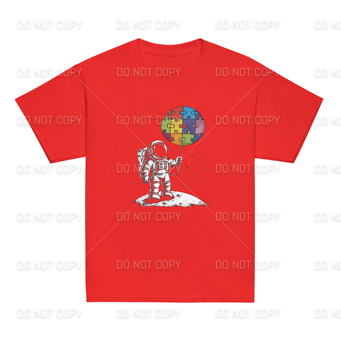Autism Awareness - Astronaut Space Balloon T-Shirt - Youth & Adult Sizes