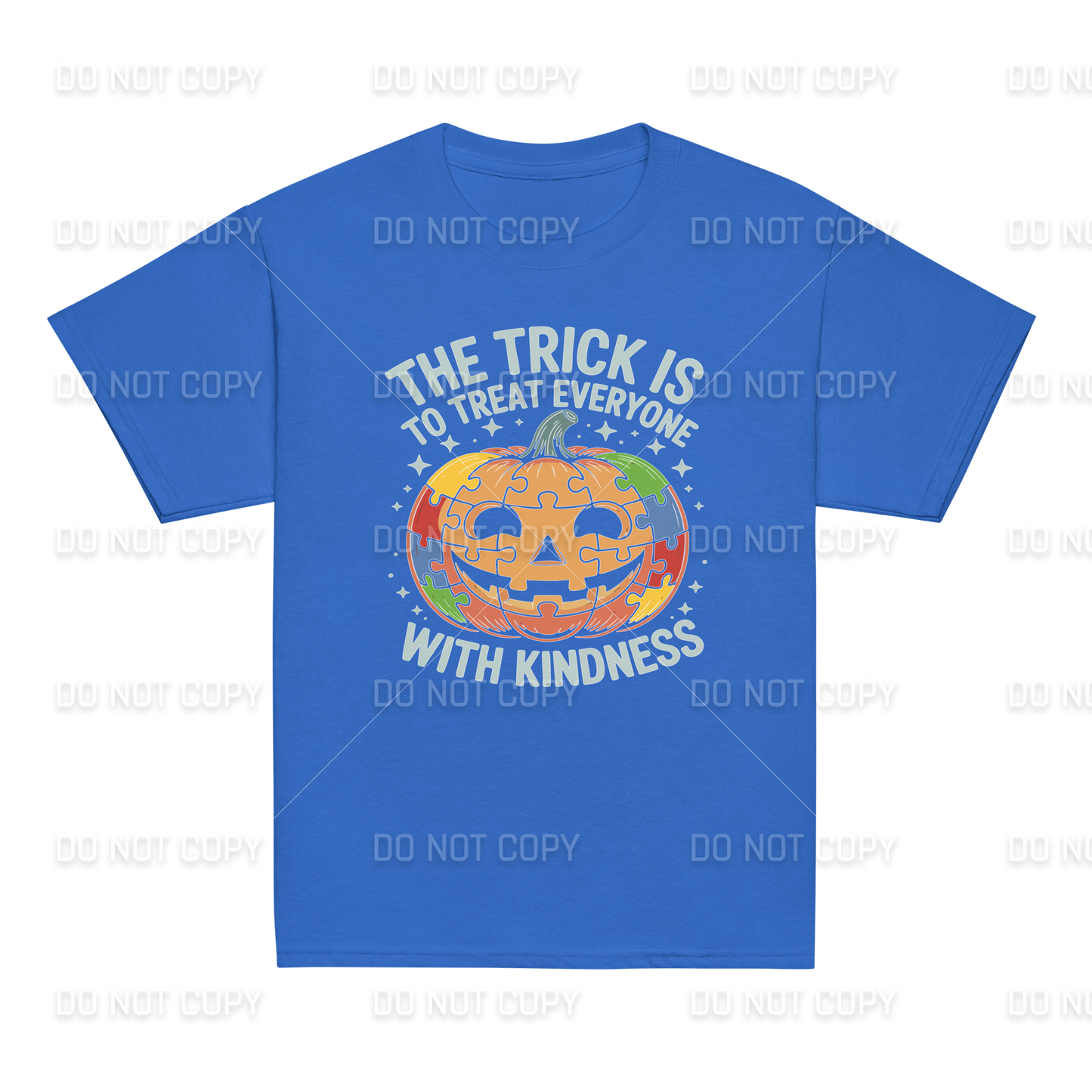 Autism Awareness - The Trick is to Treat Everyone with Kindness T-Shirt - Youth & Adult Sizes