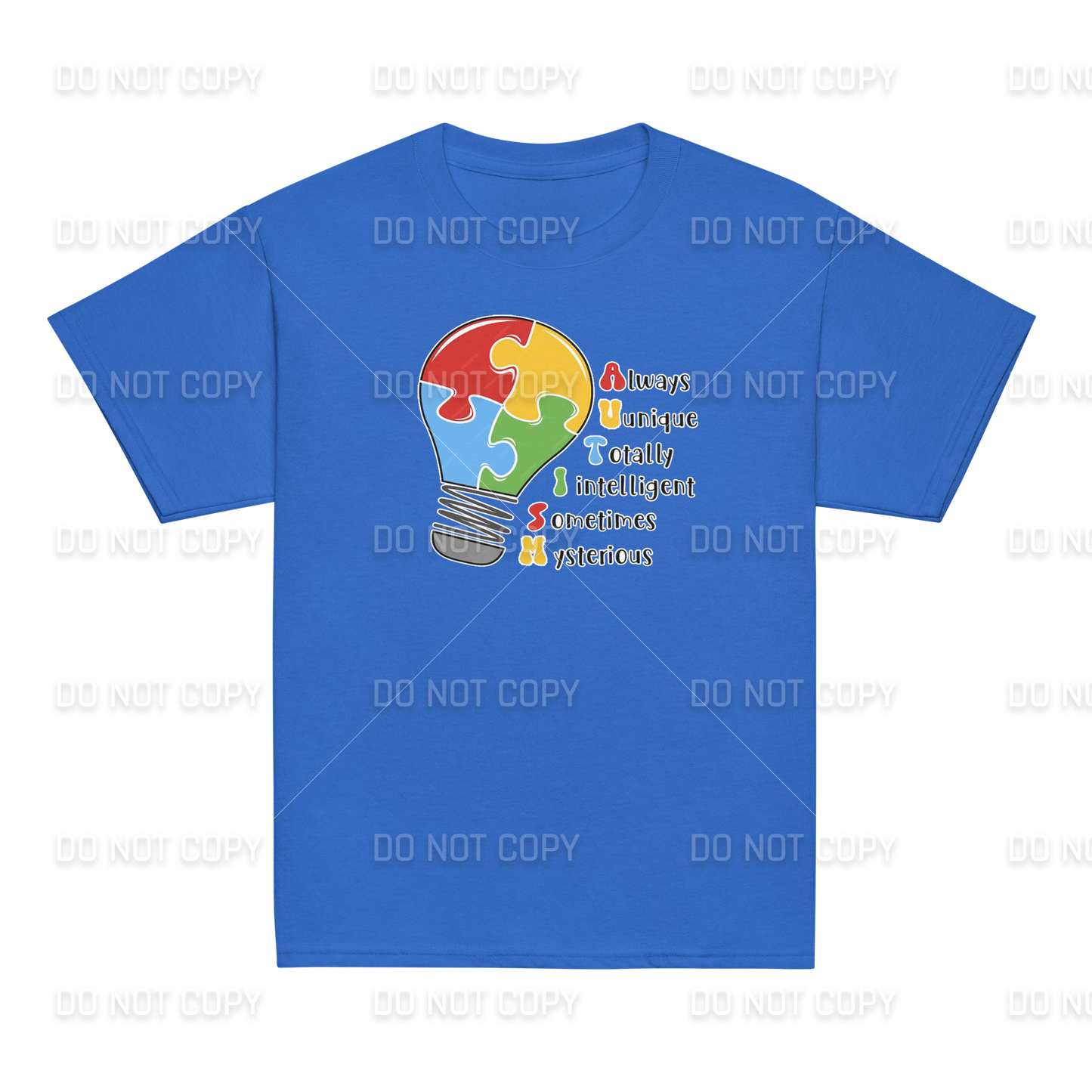 Autism Awareness - Autism Bulb T-Shirt - Youth & Adult Sizes