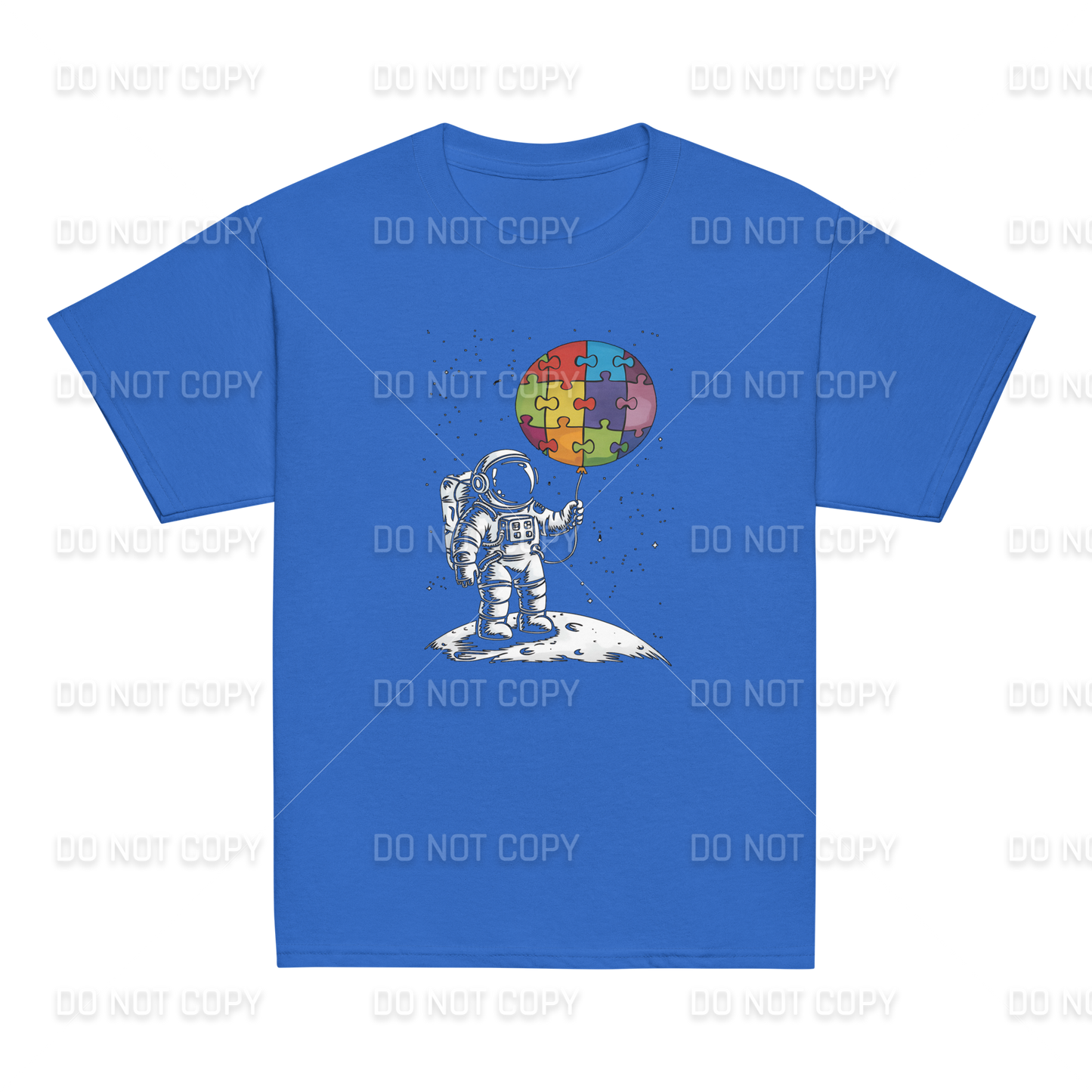 Autism Awareness - Astronaut Space Balloon T-Shirt - Youth & Adult Sizes