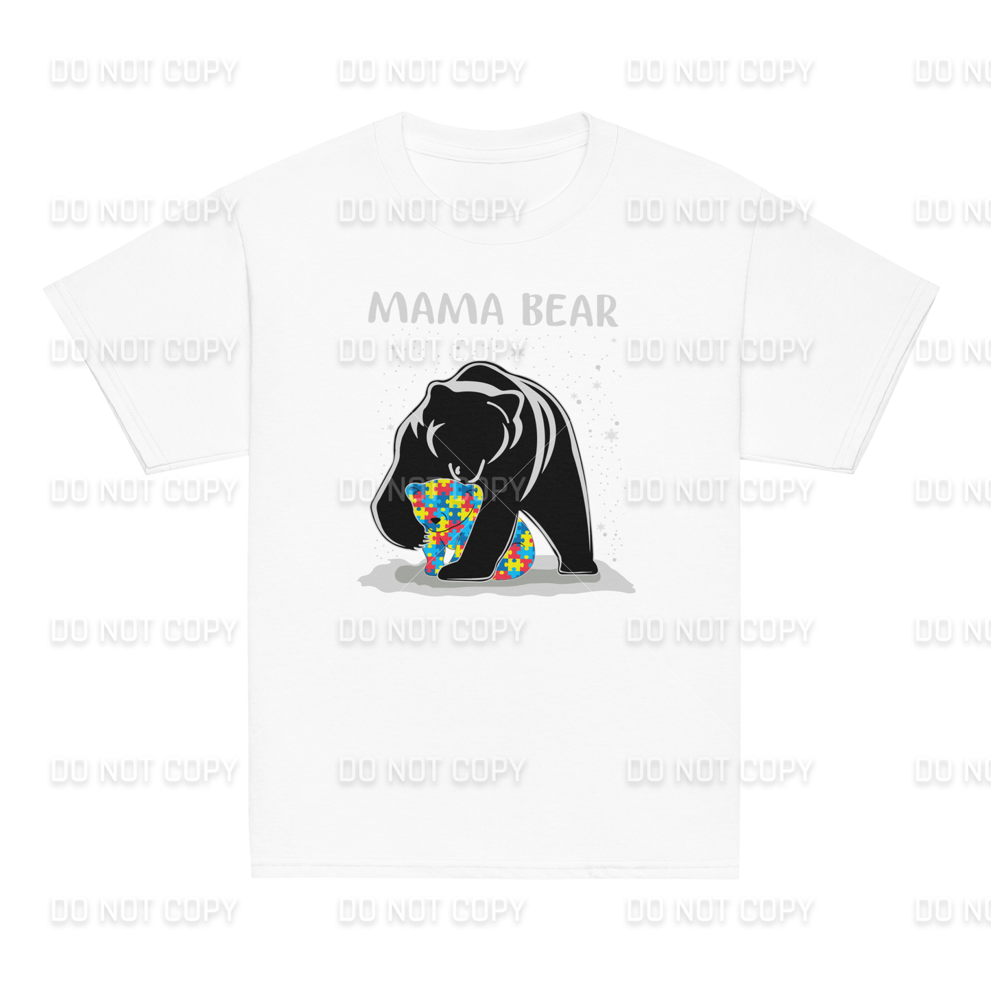 Autism Awareness - Autism Mama Bear T-Shirt - Youth & Adult Sizes