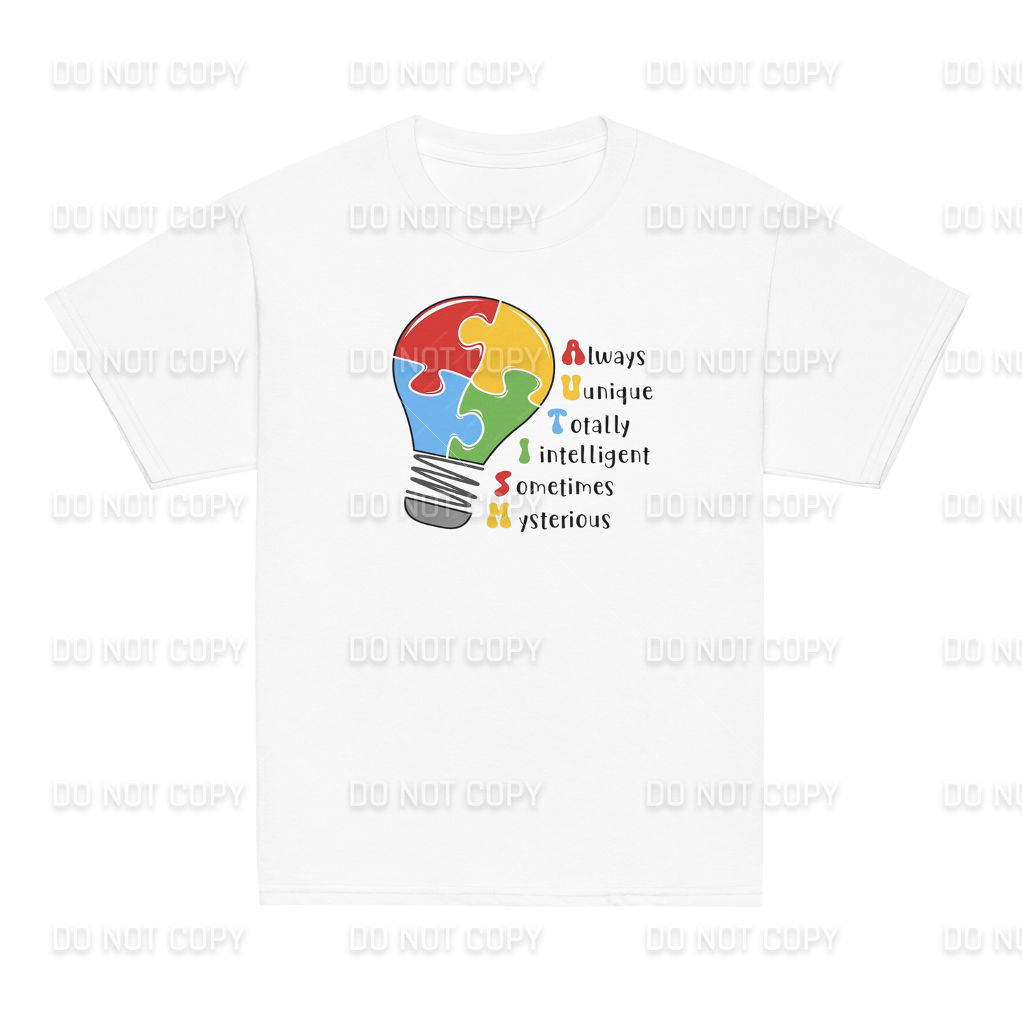 Autism Awareness - Autism Bulb T-Shirt - Youth & Adult Sizes