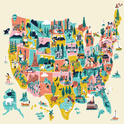 Travel - States - Cities