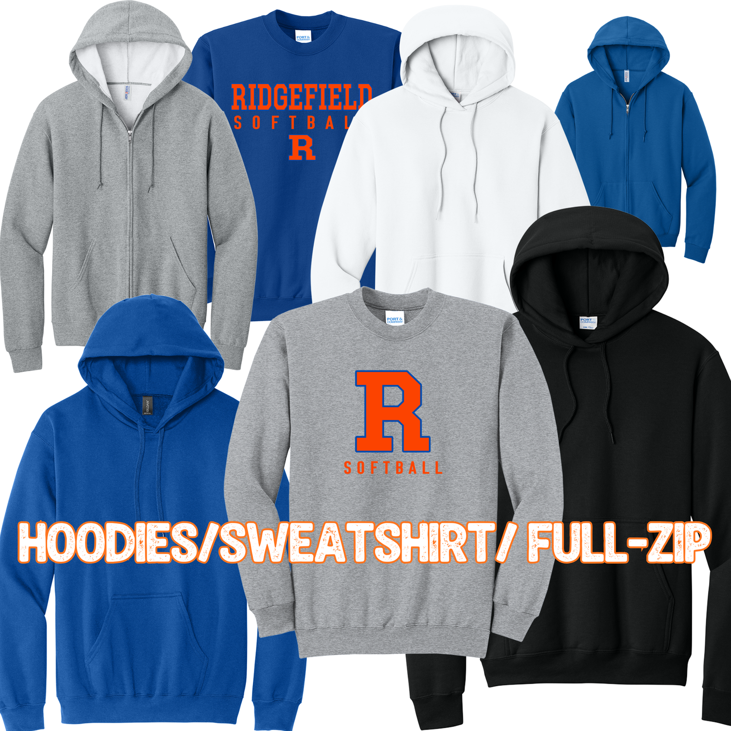 RHS Softball - Hoodie & Full-Zip & Crewneck Sweatshirts
